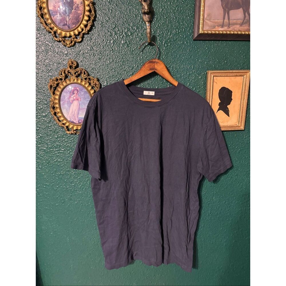 Flint and Tinder T-Shirt Mens Large Navy Blue Short Sleeve 100% Cotton Made in U